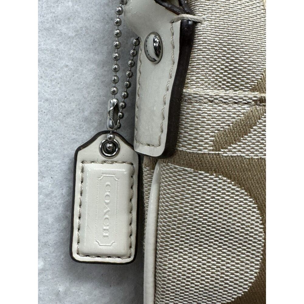 COACH‎ SWING PACK SIGNATURE STRIPE CROSSBODY WHITE KHAKI - Picture 3 of 12